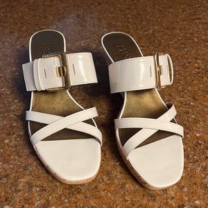 White sandals